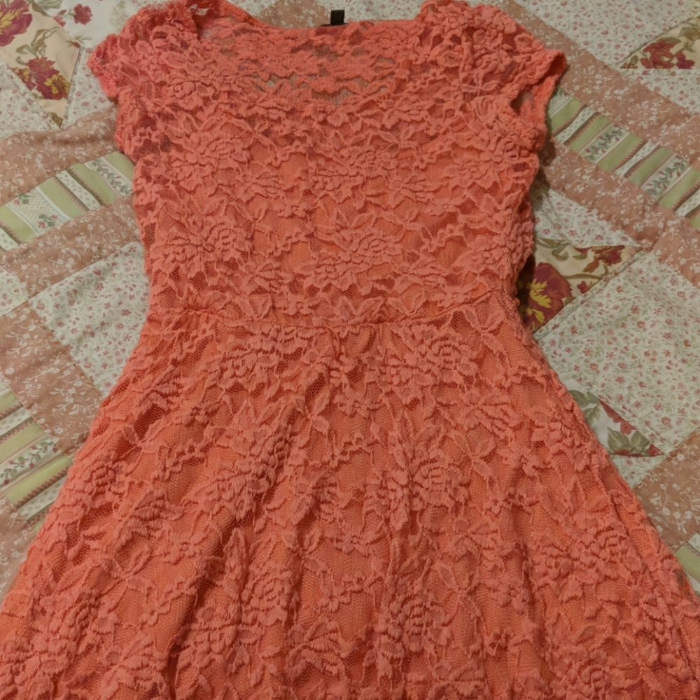 Coral color dress